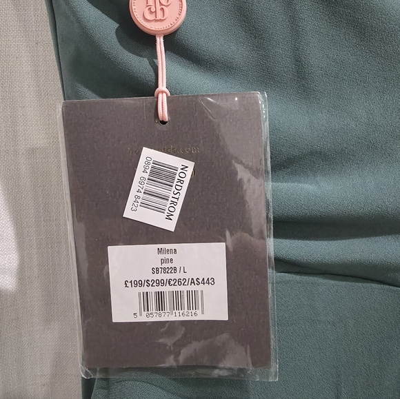 House Of CB Milena Pine Green Crepe corset maxi dress L NWT - Picture 9 of 10